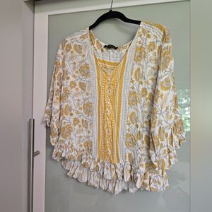 Rachel Zoe Floral Printed Blouse Size Medium